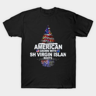 Christmas Tree  American Grown With British Virgin Islanders Roots - Gift for British Virgin Islanders From British Virgin Islands T-Shirt